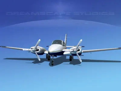 Beechcraft B55 Baron V20 3D model