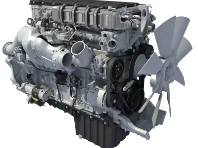 Detroit Truck Engine 3D model