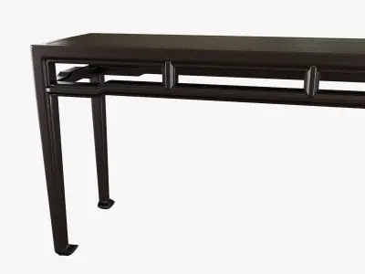 19th Century Black Lacquer Chinese Console Table 3D model