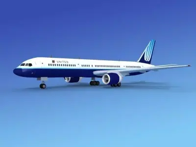 Boeing 757-200 United 1 3D model