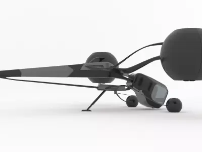 Futuristic Aircraft - 01 3D model