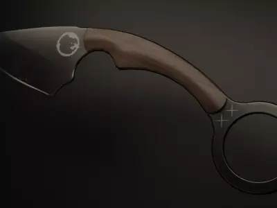 knife gameready pair of knives Free low-poly 3D model