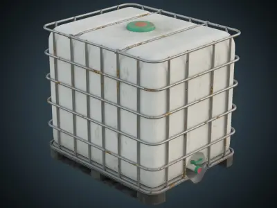 Water Container 1B Low-poly 3D model