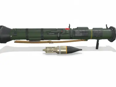 M136 AT4 Anti Tank Rocket Launcher Low-poly PBR Low-poly 3D model