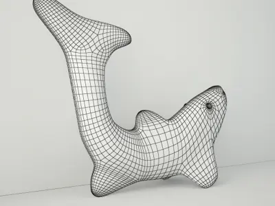 Cloisonne Koi Fish with Garnet Eyes 3D model