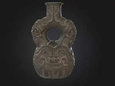 Ancient Bronze Vessel Low-poly 3D model