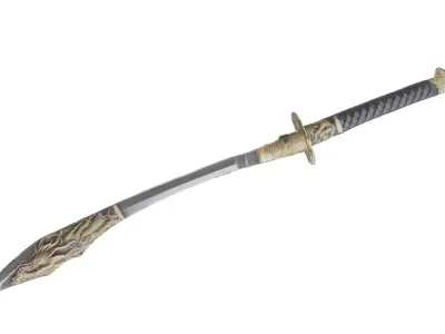 Dragon Samurai Sword fbx obj glb usadz stl blend 3D model