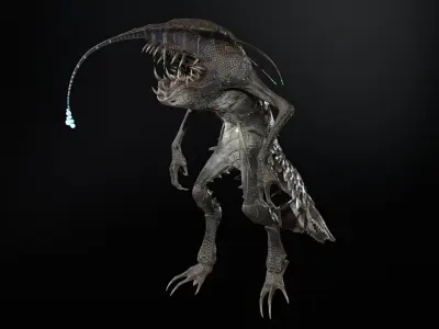 Mutant7R1 Low-poly 3D model