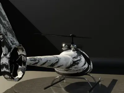 Helicopter Low Poly -ready-to-use Low-poly 3D model