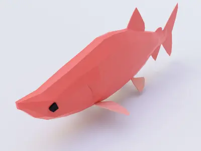 Simon fish low poly  3d model  Low-poly 3D model