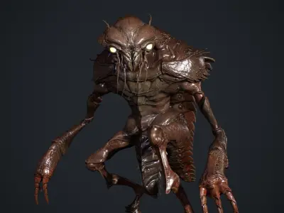 Bug Creature  Low-poly 3D model