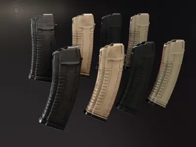 Pufgun AK Magazines Low-poly 3D model