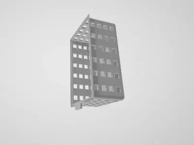 White basket Free low-poly 3D model