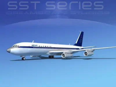 Boeing 707-320 SS Olympic 3D model