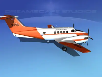 Beechcraft UC-12Q Huron V02 USN 3D model