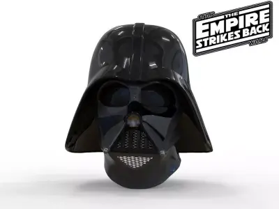 Darth Vader helmet Empire Strikes Back Accurate STL 3D print model