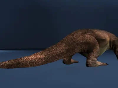 This is a low -polygonal model of the Dragon Komodo  3D model