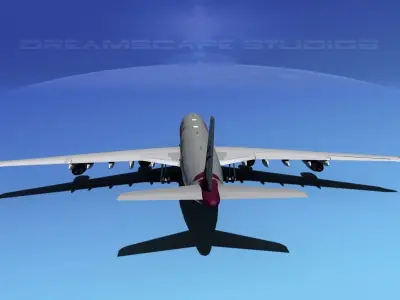 Airbus A340-600 Qatar 2 3D model