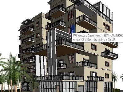 Residential Commercial Building 3D model