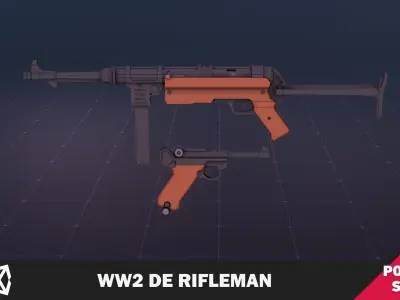 WW2 DE Rifleman Low-poly 3D model