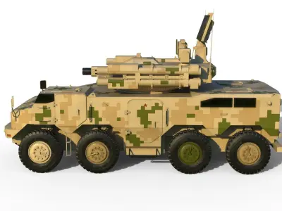 Type 625E AA Gun Missile System 3D model