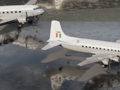 Douglas DC-3 and DC-4   3D model