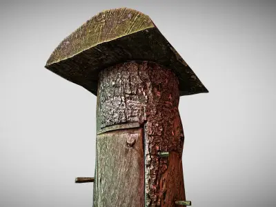 low poly beehive 3d scan Low-poly 3D model