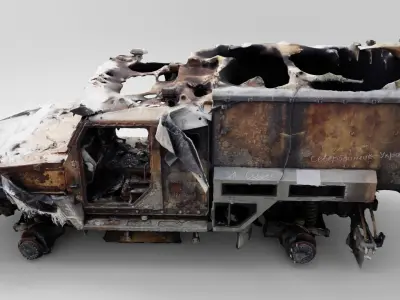 russian K-4386 Typhoon-VDV destroyed by Ukrainian army 3D model