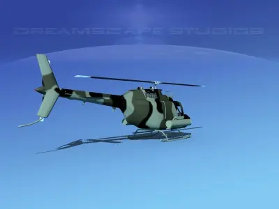 Bell OH-58B Covert 3 3D model