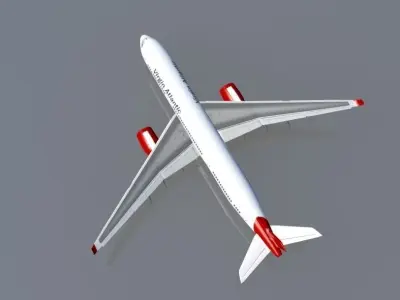 Airbus A350 XWB Virhin 3D model