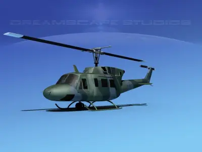 Bell UH-1N Air Force Rescue 3D model