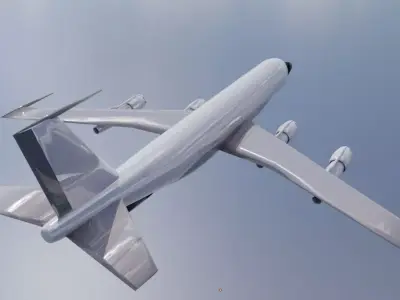 KC-135T Style Military Jet - Custom 1950s Transport Low-poly 3D model
