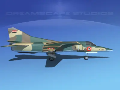 Mig-27 Flogger LP Egypt Low-poly 3D model