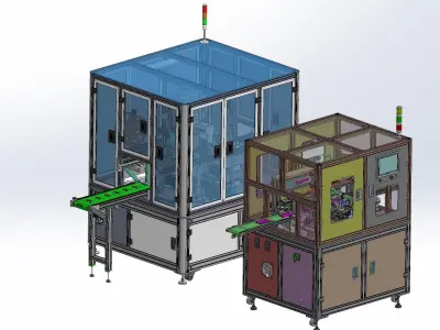 Battery tape fitting machine 3D model