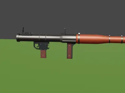 RPG-7 Low Poly 3D Model Free low-poly 3D model