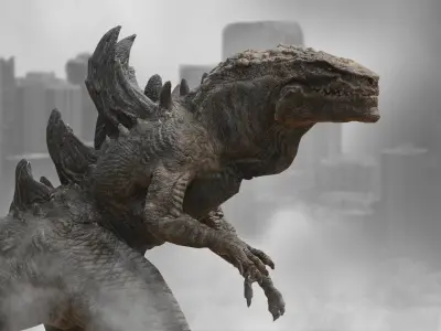 Godzilla 1998 Low-poly 3D model