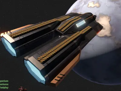 Starships Pack 1 Low-poly 3D model