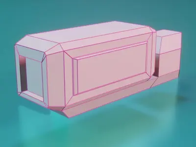 Low Poly Stylized Sci-Fi Hover Truck Free low-poly 3D model