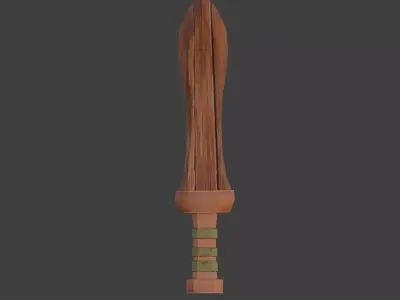 Stylised wood swords low-poly game ready Low-poly 3D model