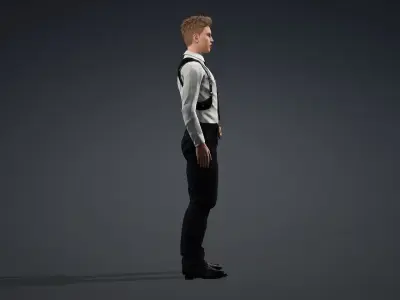 Realistic Police Officer 3D Character 3D model purchase