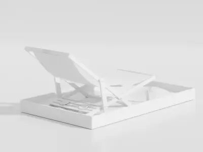 Deck chair 3D model purchase