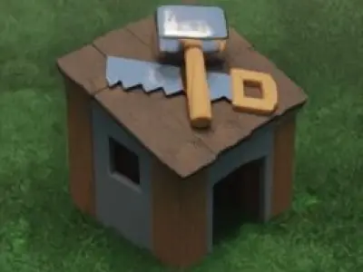 Clash of clans hammer Free low-poly 3D model