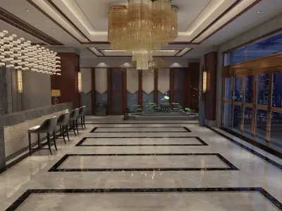 The Hotel Lobby 6 3D model