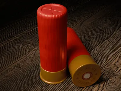 Red Shotgun Shell 3D model