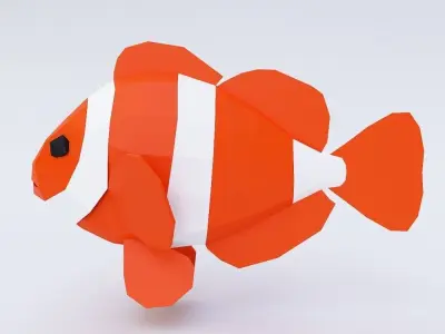 Anemone fish 3d model  Low-poly 3D model