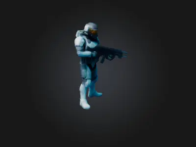scifi soldier Low-poly 3D model purchase
