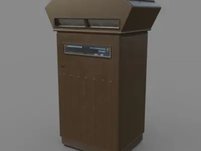 Urban objects pack for French city Free low-poly 3D model