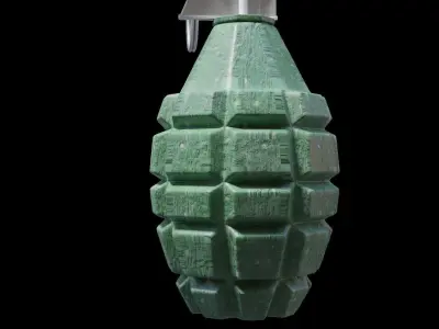Low Poly MK2 Hand Grenade Low-poly 3D model