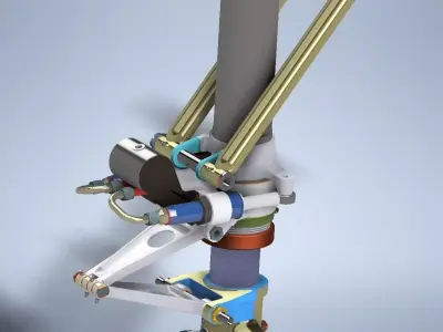 P-38 Lightning Landing Gear 3D print model