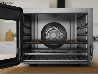 Digital Convection Oven with Country Fries Inside 3D model